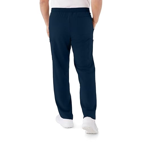Miniatura 2 de Pantalón médico Clinton unisex de pierna recta, seis bolsillos, color azul marino, talla XL