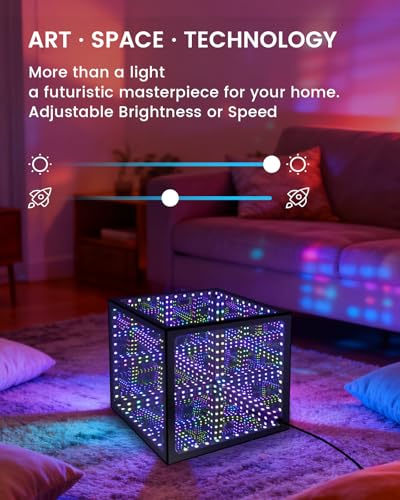 Tinyimi Infinity Mirror Hyper Cube LED Light, 6.5 Inches — view 4
