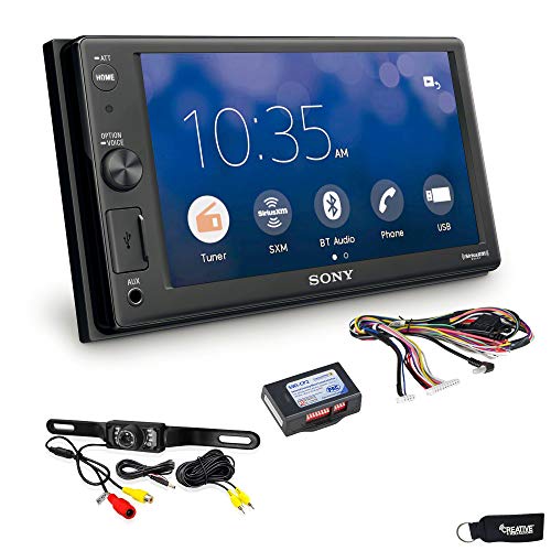 Sony XAV-AX1000 Compatible with CarPlay Bluetooth Receiver (No CD) with Rear Camera