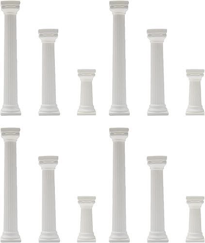 Juego de herramientas de decoración de pasteles de boda de 3 tamaños, 12 piezas, fondant, tartas, separador, soporte, columna de Omán, soportes