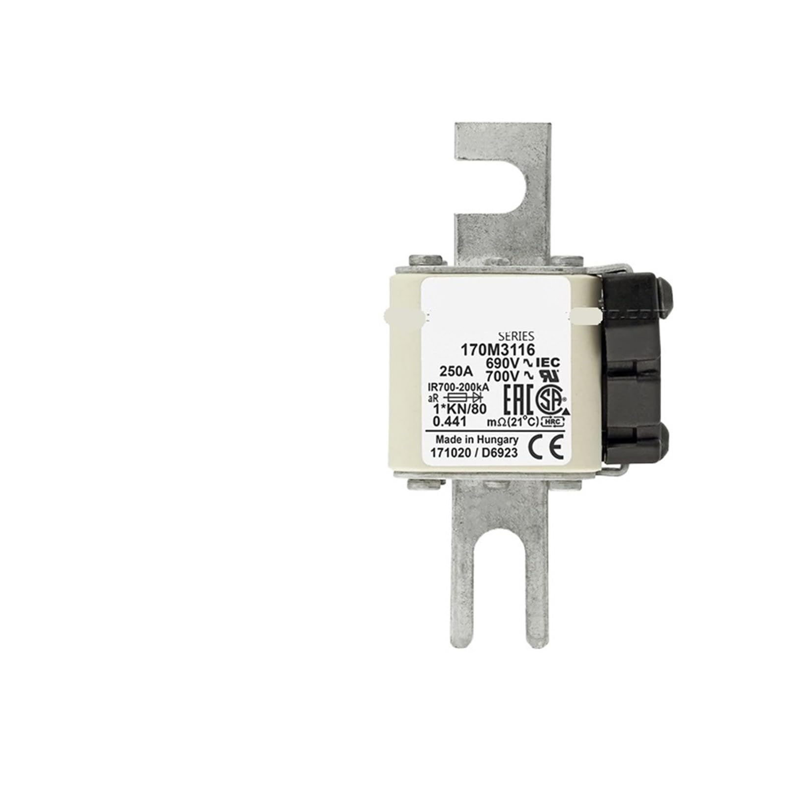 Fusible rapide 170M3117 pour éviter les pannes de surtension réseau