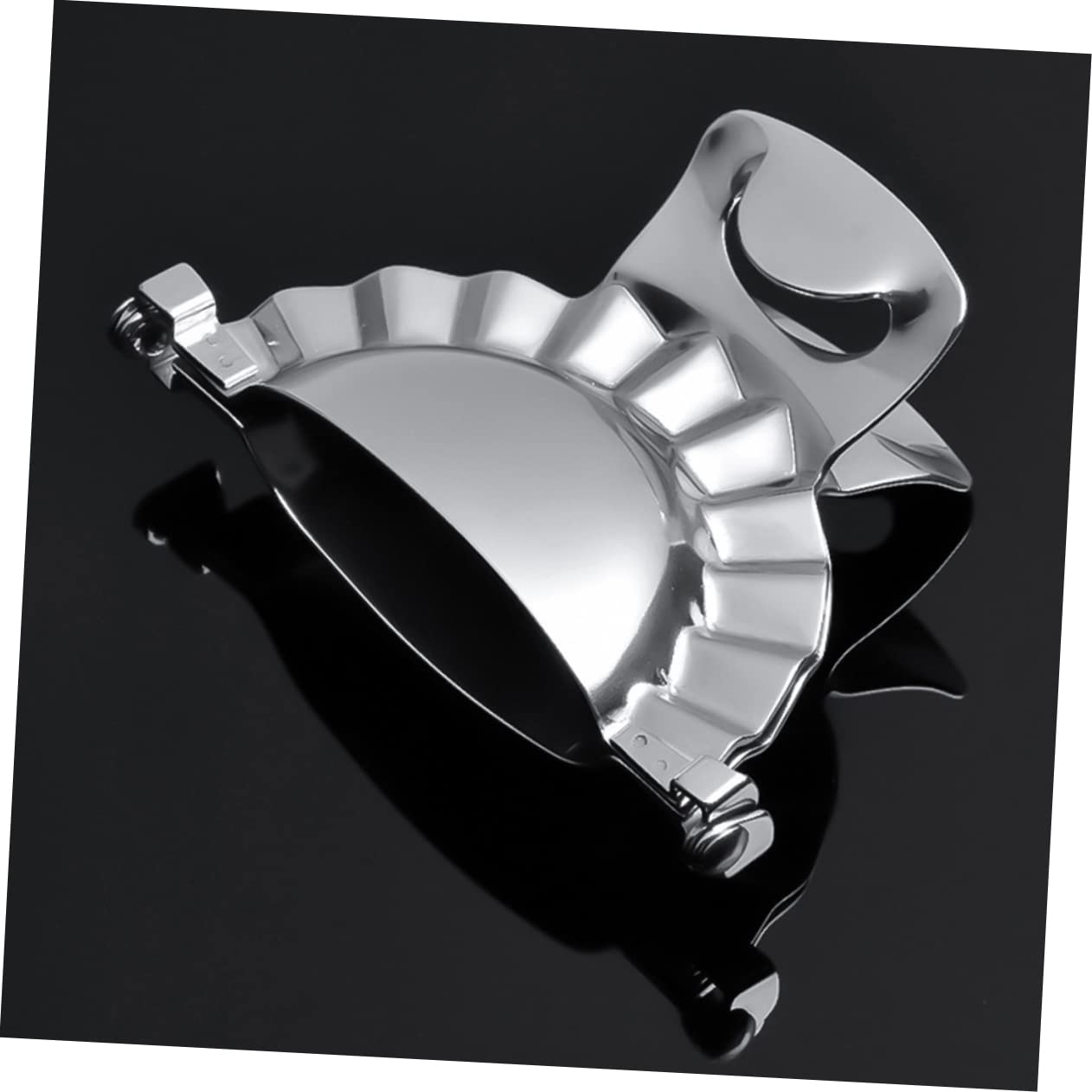 SOLUSTRE Stainless Steel Dumpling Maker Tool Large Dough Press for Easy Dumpling Empanada Ravioli Creation Professional Crimped Design for Home Kitchen Restaurant Use