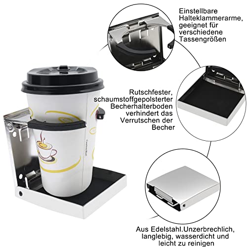 CT-CARID Porte-gobelet pliable en métal universel et ajustable pour bateau, voiture, camion - Image 4