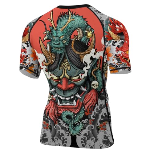 Samurai Rash Guard for Men Short Sleeve Compression Baselayer Skins Performance Rash Guard MMA BJJ Jiu Jitsu3