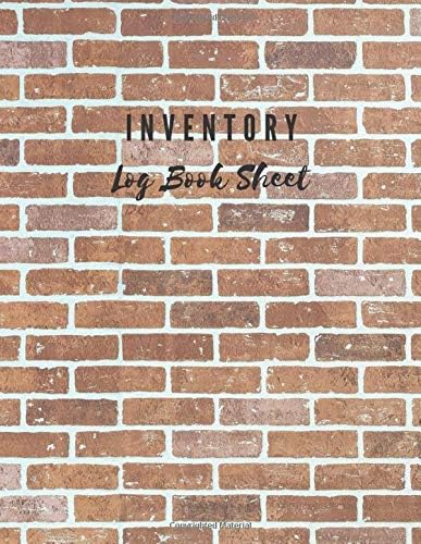 Inventory Log Book Sheet: Document & Track product inventory checklist item reseller for organizing stock management for controlling cost in your business / Light Orange Brick Wall Theme