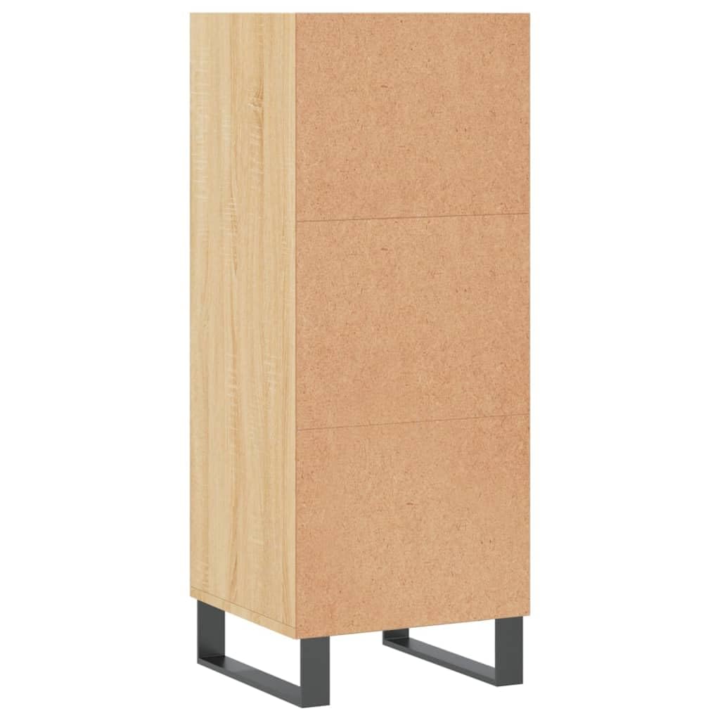 Sideboard Sonoma-Eiche 34,5x32,5x90 cm Holzwerkstoff mit viel Stauraum für Wohnzimmer Esszimmer Flur Büro und mehr, platzsparendes Design, langlebiges Material, inklusive Wandhalterung