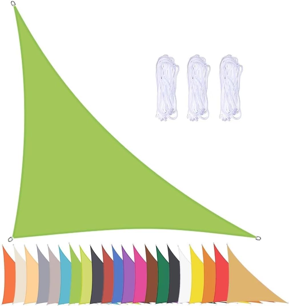 Voile d'ombrage de jardin triangulaire 5x5x7.1m pour aménager un patio ombragé