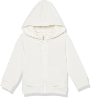 Amazon Essentials Unisex Babies' French Terry Zip-Up Hoodie (Previously Amazon Aware), Off-White, 18 Months