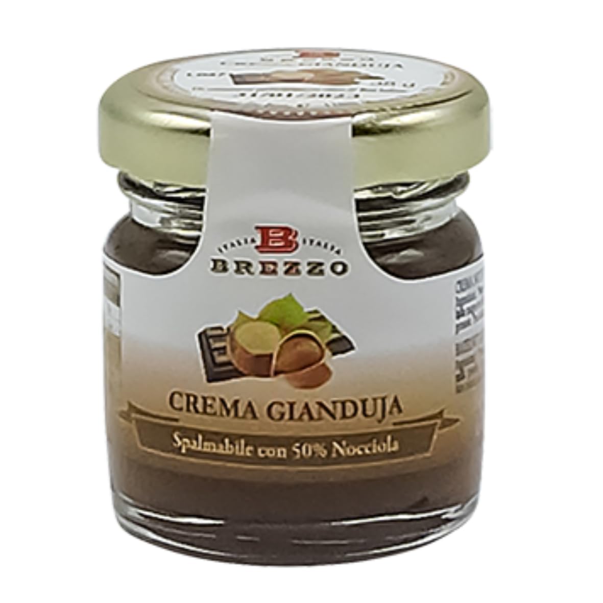 Crema Spalmabile Brezzo Crema Gianduia Vasetto Vetro 20 x 38 g