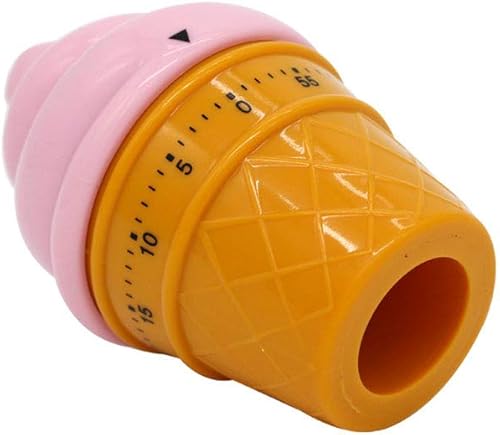 Miniatura 8 de Temporizador mecánico manual Helado Modelo Temporizadores 60 Minutos Cocina Temporizador Reloj Fuerte Alarma Contadores (blanco)