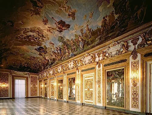 Toile vue de la loggia fresque au plafond offrant une décoration murale d'exception 60x90cm