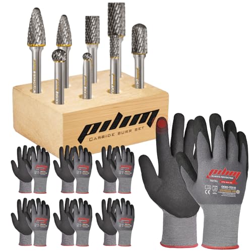 Set de fresas de carburo de tungsteno y guantes nitrilo miniatura 1