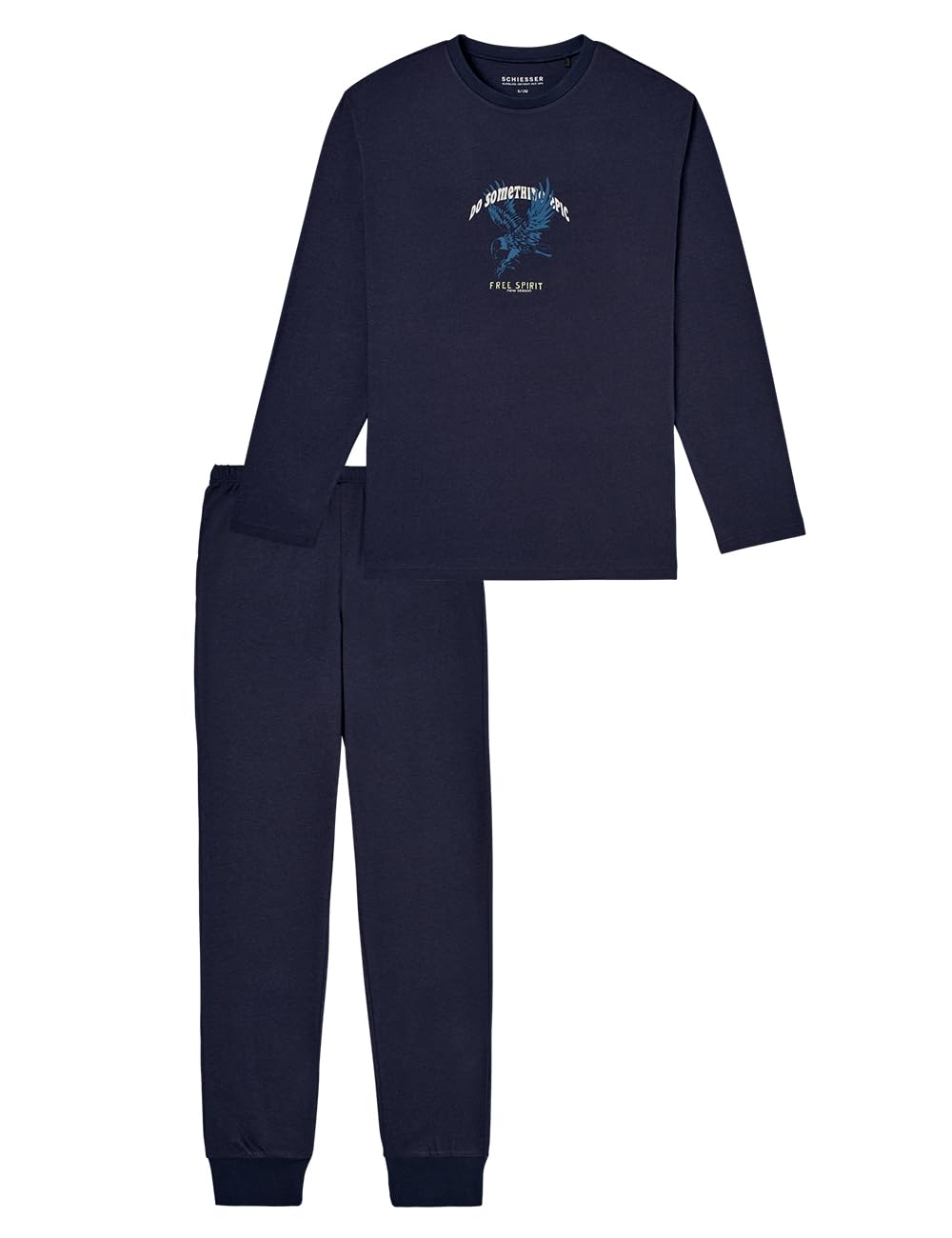 Schiesser Jungen Schlafanzug Set Lang - 100% Organic Bio Baumwolle - Größe 140 Bis 176 Pyjamaset