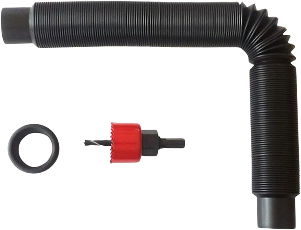 EarthMinded Rain Barrel Overflow Kit - Divert Water Away from Full Rain Barrels and Your Home - This Rain Barrel Link Kit Extends to 5 Feet and Forms Bends and Elbows - Easy Install in Minutes