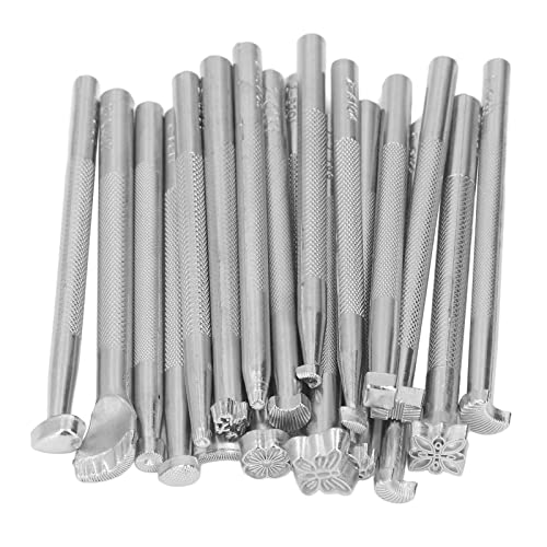 Reviews de Kits de repujado de cuero disponible en línea para comprar. 45 Juego de Punzones de Sellos de Metal, 20 Piezas, Herramientas de Repujado de Cuero, Kit de Martillo de Repujado Tallado Manual para Artesanía de Cuero
