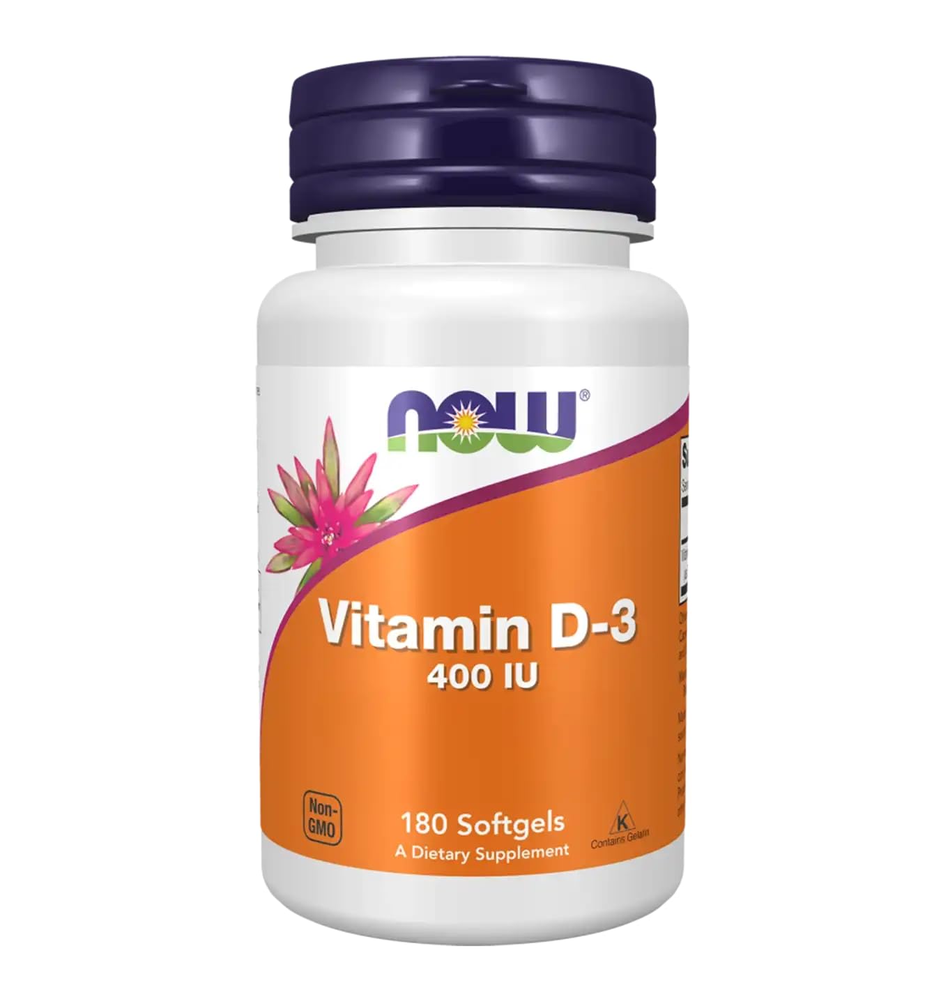 Now Foods | Vitamina D-3 400 IU 180 capsulas | Vitamin D-3 400 IU 180 caps