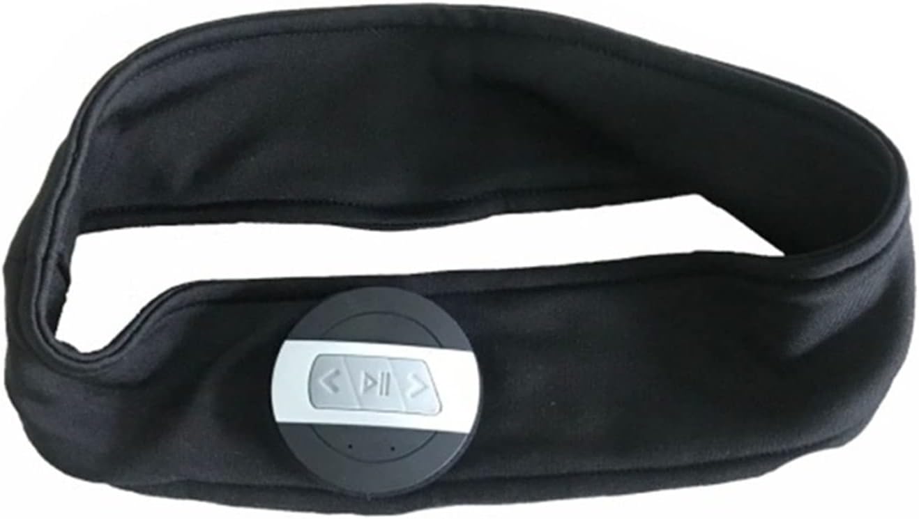 YONGKANG Yoga Hairband Bluetooth-compatible Music Sweat-absorbent Turban Headband Soft Sport Headphones Multipurpose Headsets For Workout Running (Color : Black)
