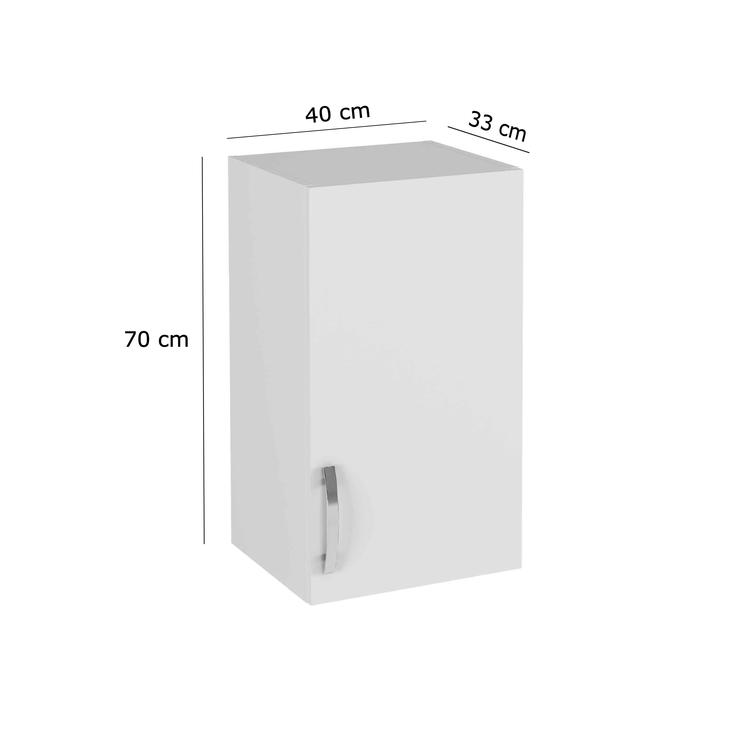 HOGAR24 ES - Mueble Alto de Cocina para Colgar 1 Puerta Color Blanco, Medidas: 70 x 40 x 33 cm