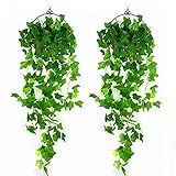 【PACKEN】: Jedes Bündel enthält 2 Bündel hängender Pflanzen mit jeweils 9 Gabelungen, Breite nach natürlicher Ausdehnung die Gesamtlänge beträgt etwa 34.4inch.