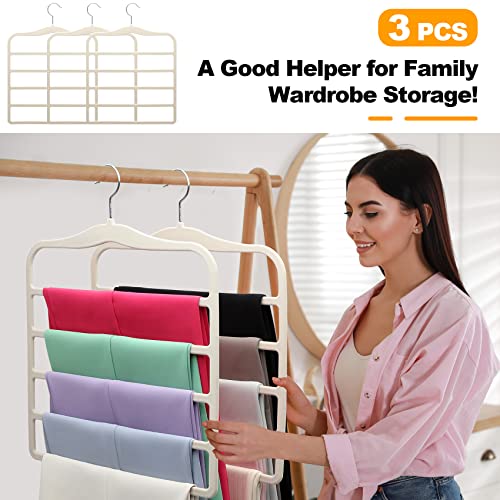 Closet Organizers And Storage,3 Pack Velvet Pants-Hangers-Space-Saving,Non Silp 5 Tier Scarf Jeans Closet Organizer,Dorm Room Essentials For College Students Girls Boys Guys,Organization And Storage #TOP6