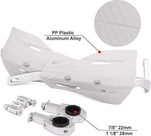 Amazon Jfg バイク ハンドガード 汎用 ナックルガード オフロード スクーター 22 2mm 28 6mm 防風 防寒 白 Klx125 250 Crf250l セロー などに適用 ナックルガード ハンドガード 車 バイク