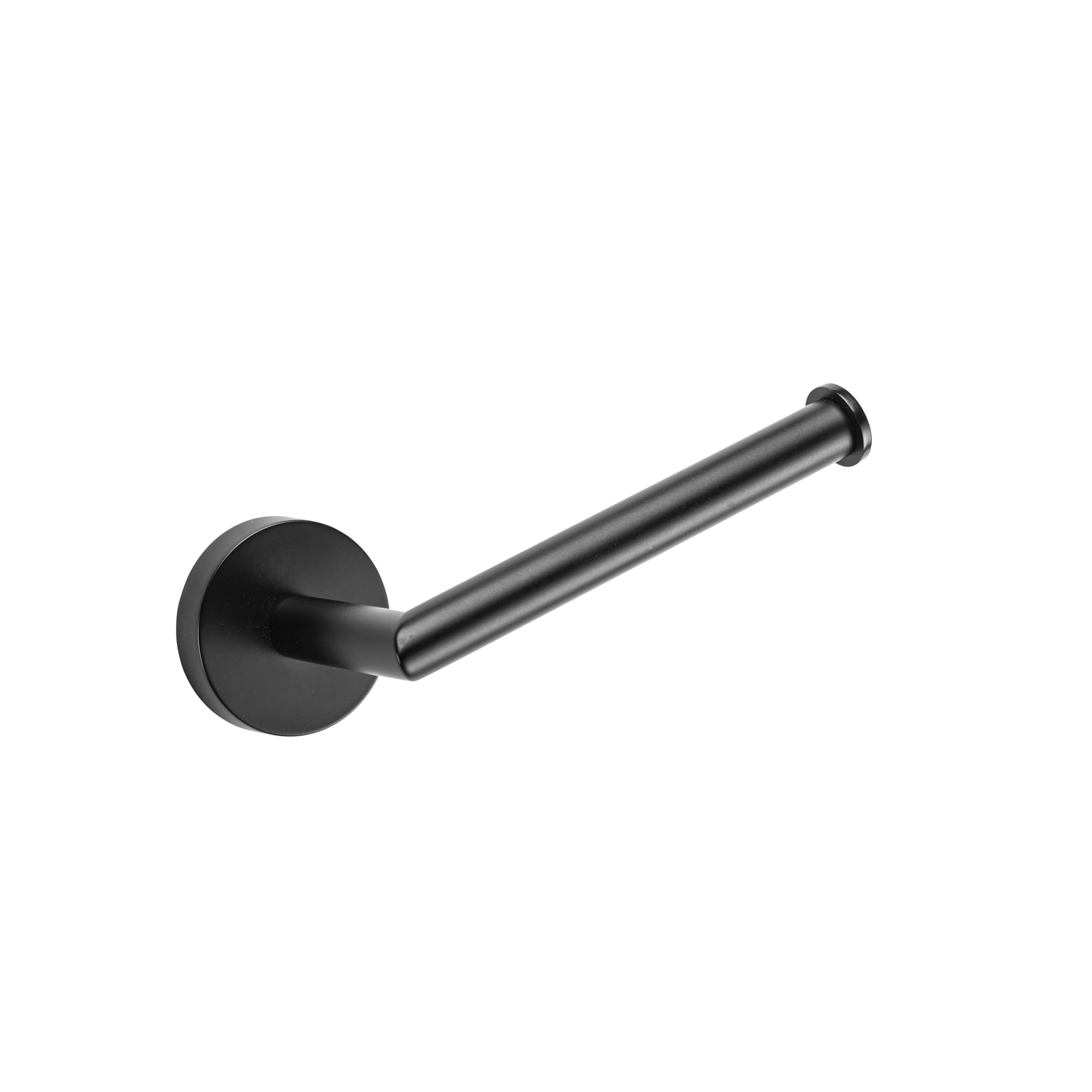 Croydex Epsom Black Toilet Roll Holder,Durable Zinc Alloy, Quality Powder Coated Finish, Bathroom Storage Solution, Flexi-Fix Accessories, Easy to Fit, Screw or Glue Installation, All Fixings Included