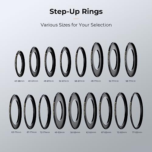 K&F CONCEPT 49mm to 82mm Step-Up Lens Adapter Ring for Filters Made of Brass - Image 4