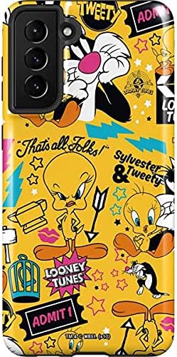 Skinit Pro Phone Case Compatible with Galaxy S21 FE - Officially Licensed Looney Tunes Tweety Bird Thats All Folks Design
