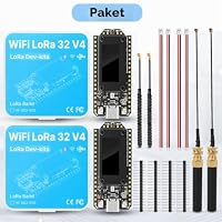 Meshnology 2 Set ESP32 LoRa V4 Dev Board, verbessertes ESP32-S3 LoRa-Modul WLAN Bluetooth 2 MB PSRAM 16 MB Flash 863-928 MHz Antenne OLED-Display Unterstützt GPS Solar für Arduino Meshtastic LoRaWAN – Ansicht 9