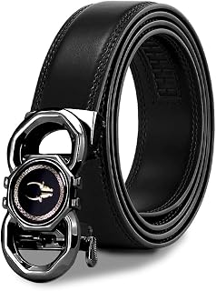 WildHorn Men's Genuine Leather Belt for Men| Premium Auto-Lock Buckle | Adjustable up to 48” | Formal & Casual Wear | Micr... Price In India