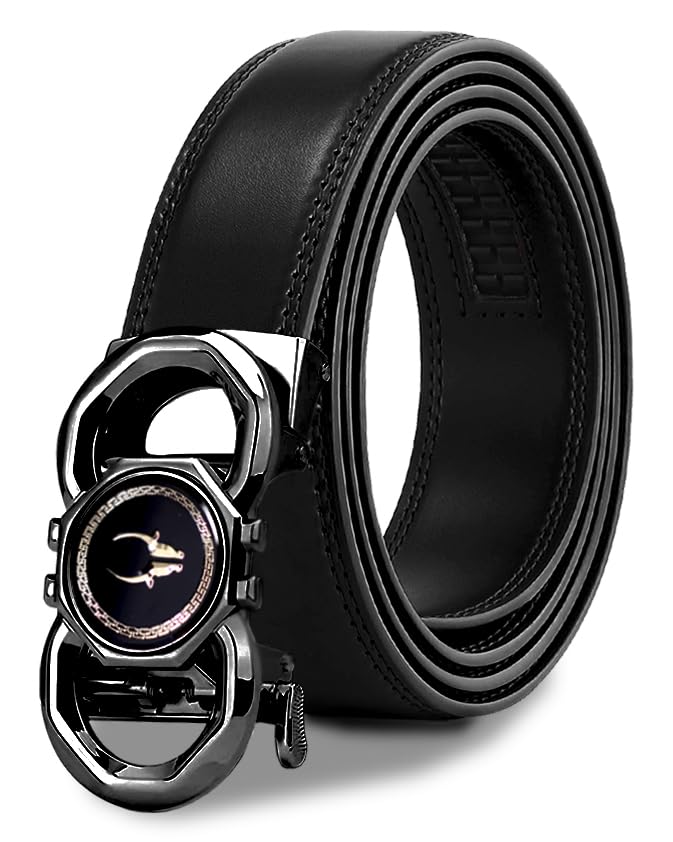 Image of WildHorn Men's Genuine Leather Belt for Men| Premium Auto-Lock Buckle | Adjustable up to 48 inch | Formal & Casual Wear | Micro-Adjust Fit | Including Stylish Gift Box