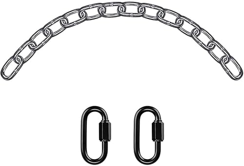 Miniatura 11 de BeneLabel 2 cadenas de columpio resistentes de 85 pulgadas con ganchos, cadenas colgantes de capacidad de 1000 libras, cadenas colgantes para 2