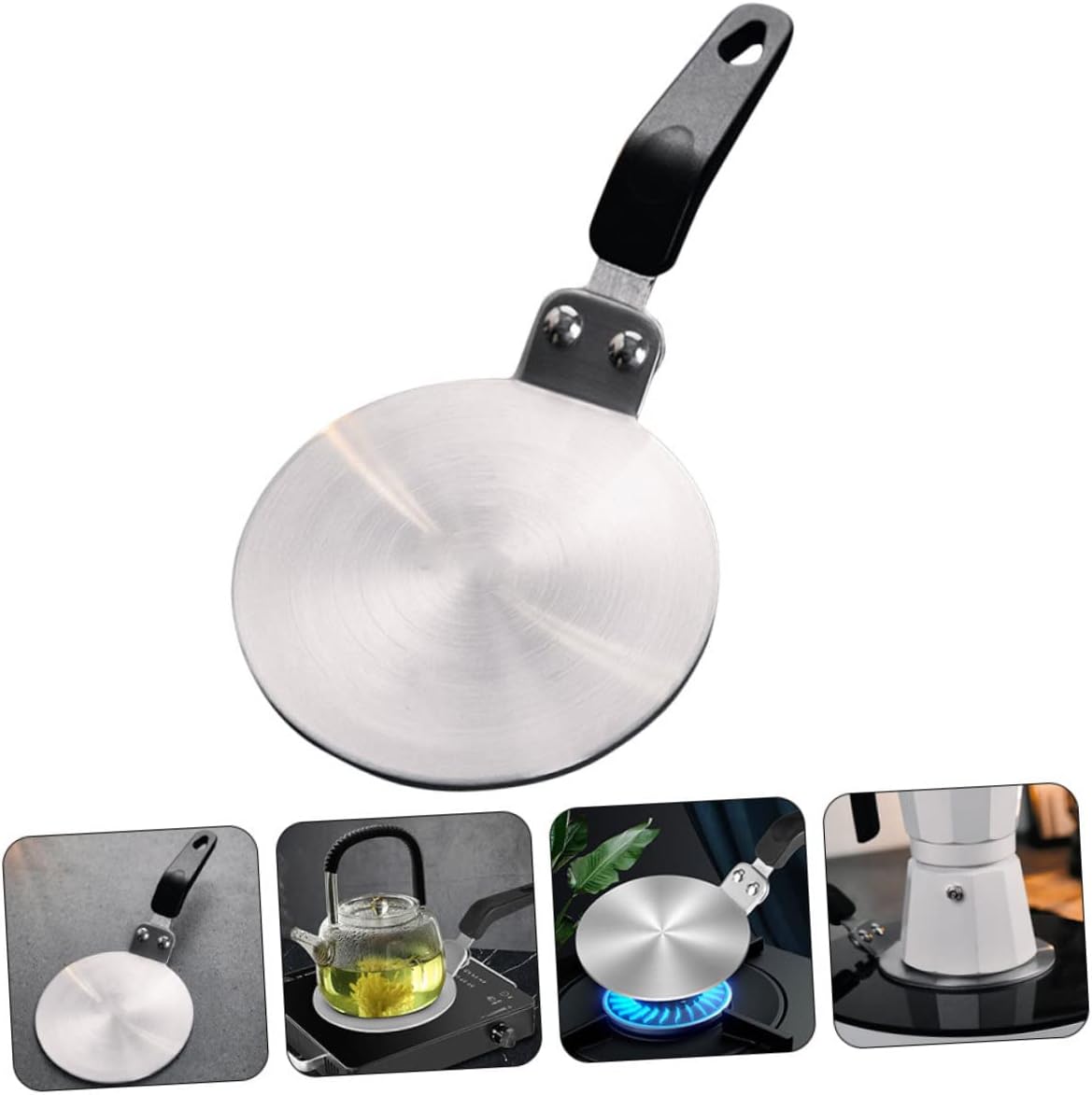 Heat Diffuser Induction Adapter Plate for Glass and Ceramic Cookware Stainless Steel Cooking Tool for Efficient Heat Distribution Induction Stoves