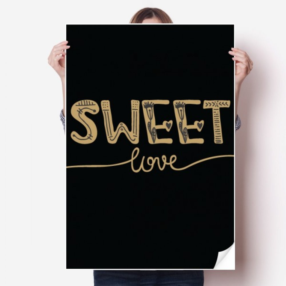 Poster autocollant citation handwrite 80x55cm déco sans percer