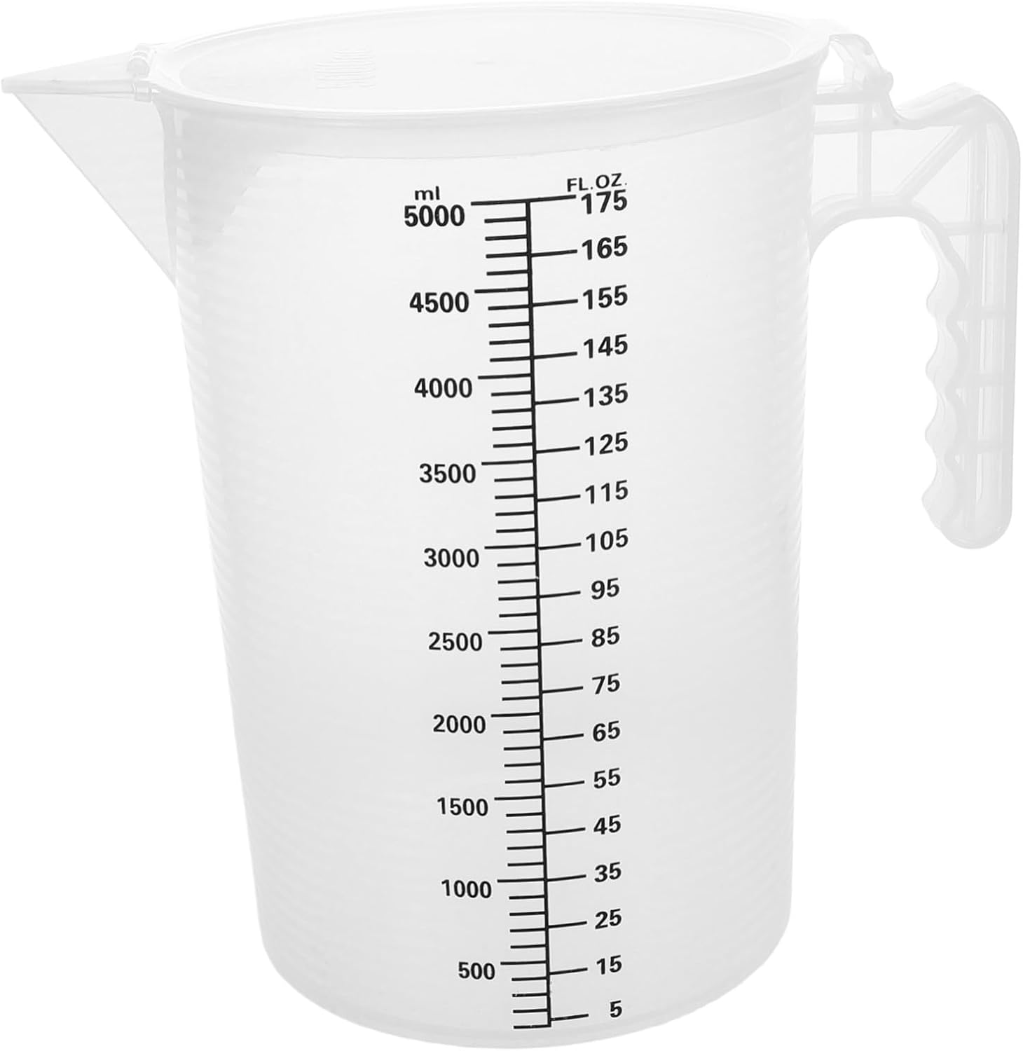 Cabilock Measuring Cup with Lid: 5l Large Capacity Food Grade Transparent Accurate Scale for Commercial Use Milk Tea Shops and Open Kitchens