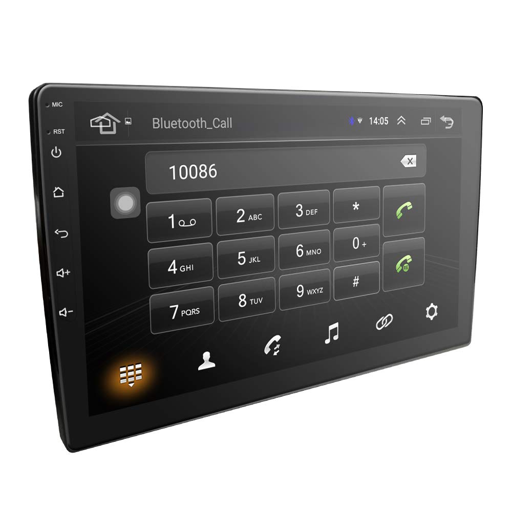 Ossuret Universal Android 10 Car Multimedia System with 9 Inch Touch Screen + External Micphone, 2 Din Car Stereo Radio Supports Bluetooth Mirror-link WiFi 4G SWC DVR OBD2 DAB+