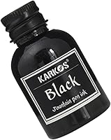 Vista 2 de Tinta embotellada para plumas estilográficas, color negro brillante, tinta de caligrafía de 1.0 fl oz, escritura artística, dibujo, pintura, tinta