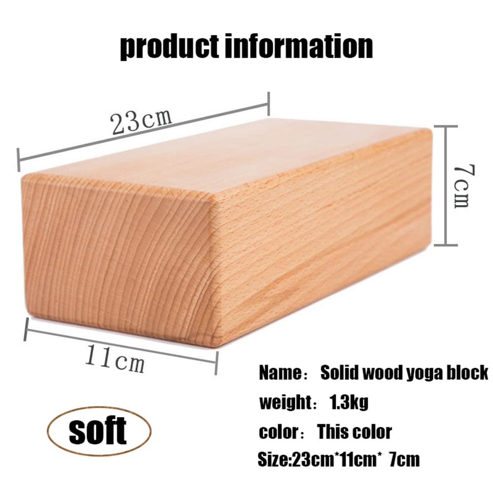 Bloque De Yoga De Madera Natural Ladrillo para El Entrenamiento De Fitness De Gimnasio Mejora La Fuerza Y El Equilibrio De Ayuda Y La Flexibilidad Equipo De Culturismo