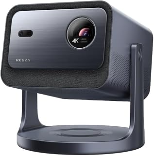【VGP 2025 受賞】 REGZA(レグザ) 4K プロジェクター RLC-V7R (RGB 3色レーザー / 20W 2ch / Google TV搭載/スマホ連携 / 2,000 ISOルーメン/自動台形補正/自動フォーカス調整/自動障害物回避/壁面色自動補正/目の自動保護機能/スタンド一体型/光るリモコン)