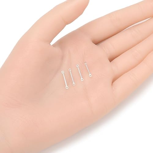 Vista 18 de Adabele - 200 piezas de latón crudo con 2 agujeros de barra de 0.59 pulgadas (0.591 in), conector geométrico fino, sin chapado/sin revestimiento Oro