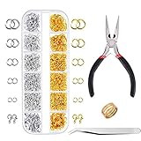 Ideal para regalo: Este kit de reparación de joyas puede hacer collares, pulseras para tus amigos como regalo de Navidad, cumpleaños, aniversario de bodas y cualquier otra ocasión. Puede utilizar sus talentos para producir una gran cantidad de artesanías.
