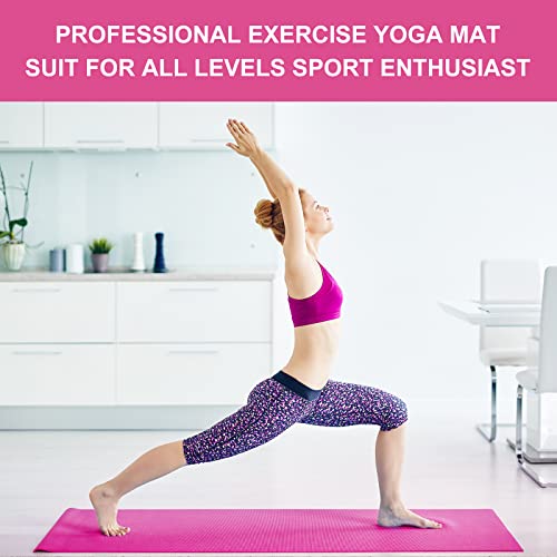 16 Pcs Thick Yoga Mat Bulk, 68'' X 24'' X 3Mm Exercise Workout Mat Non Slip Fitness Yoga Pad For Women Gym Home Yoga Pilates, Easy To Clean, Durable #TOP6