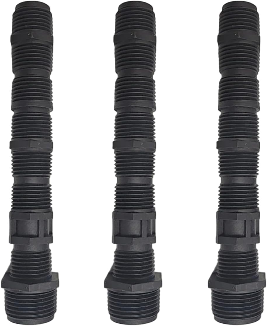 USA Made - Premium 3/4 Inch MIPT x 1/2" MIPT x 6 Inch High Male Poly Cut-Off Sprinkler Height Extender Riser Nipple Adjustable Length Adapter (Fits Most Brands Orbit, Rain Bird, Hunter, Irritrol) (20)