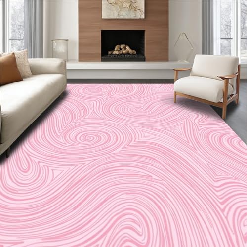 Design&I Flatwoven Area Rug 4x6 ft, Elegant Swirl Enchanting Mystical