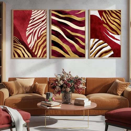 Image of ARTELLY Boho wall Art Paintings Modern Art Framed Wall Painting for Living Room Bedroom - Wall Posters | Paintings with Frame Set of 3 (Boho 3, 13x19 inch)