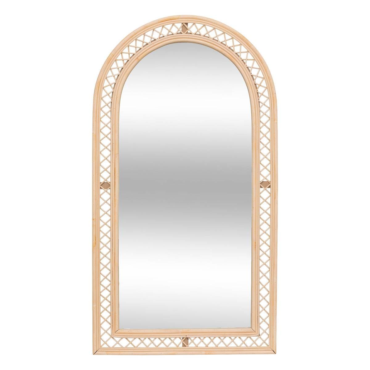 ATMOSPHERA CREATEUR D'INTERIEUR - Specchio ad arco anahi in rattan marrone 87x47cm