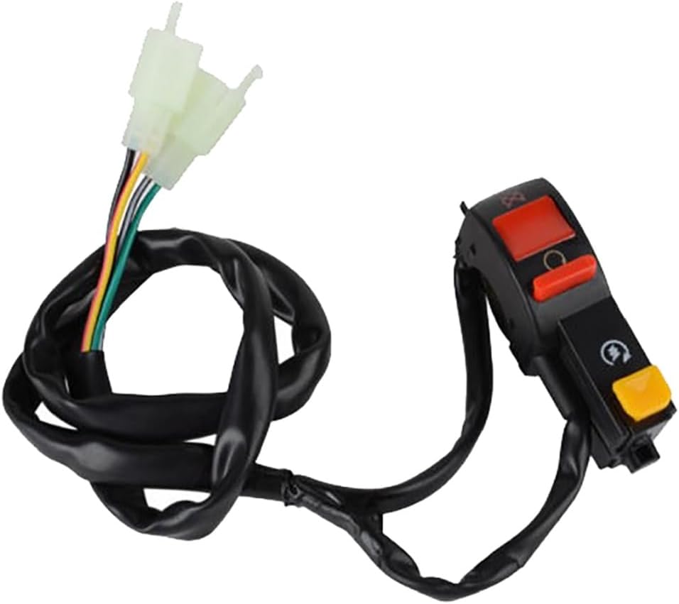 4 Wire On/Off Electric Kill Start Switch for 50cc-250cc Scooter Go Kart Razor Pit Dirt Bike Pocket Trail Bike ATV UTV Drift Trike Golf Cart Quad Buggy Dune Moped Lawn Mower 4 Wheeler Tricycle (2)