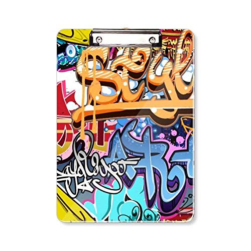 Presse-papiers A4 dossier d'écriture graffiti crâne coloré pad