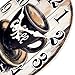 Horizent Kitchen Wall Clock,Vintage Glass Coffee Sign Decor Wall Clocks Battery Operated-8 Inch