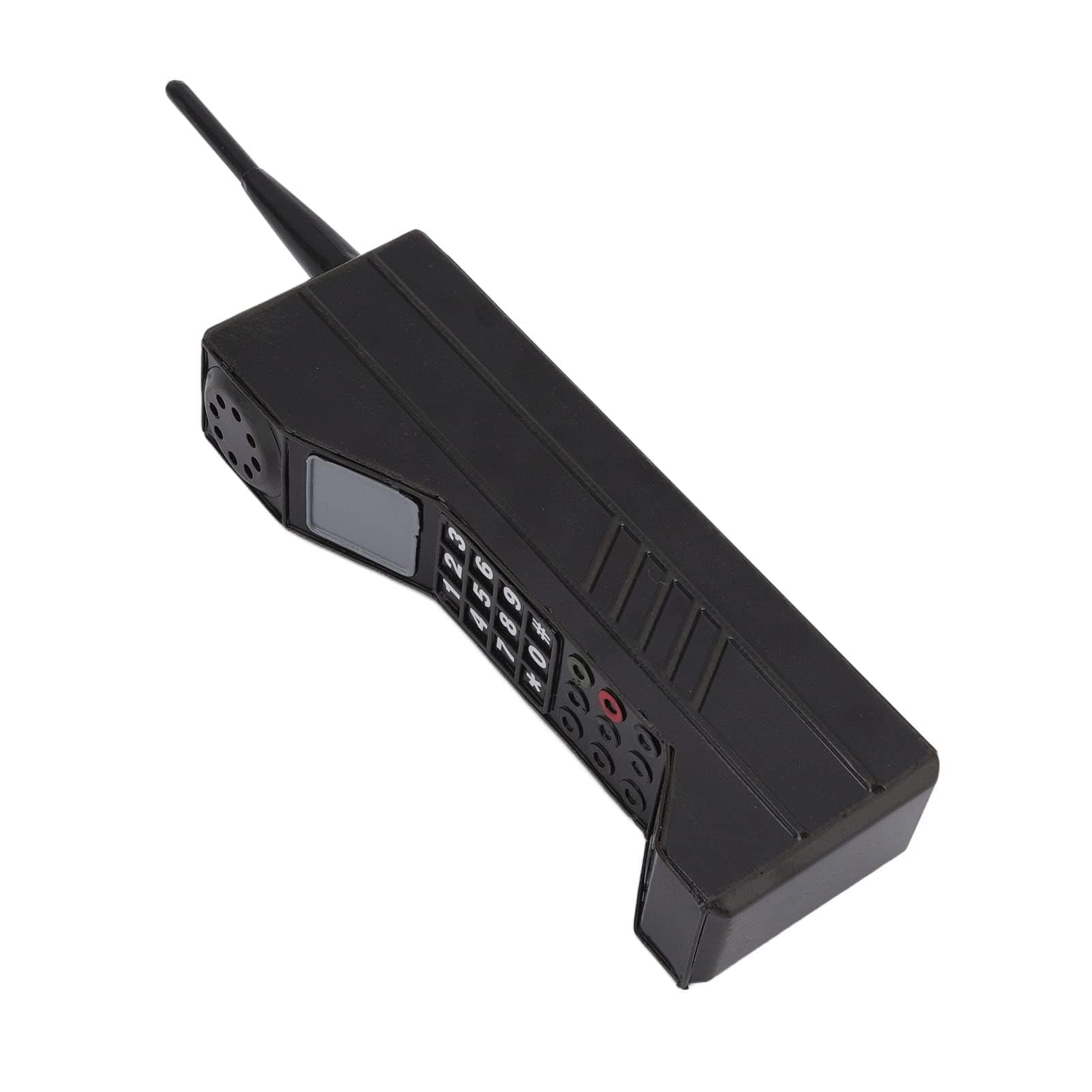 Retro telefon komórkowy wzór telefonu komórkowego, symulacja retro ceglany ornament na telefon komórkowy rekwizyty fotograficzne ozdoby do dekoracji (czarny)